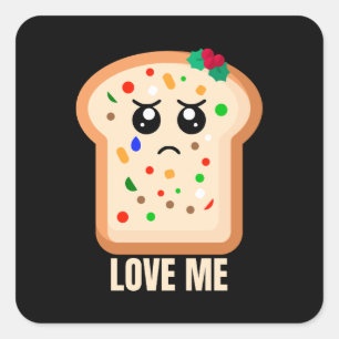 Sticker Carré Triste gâteau aux fruits Aimez-moi