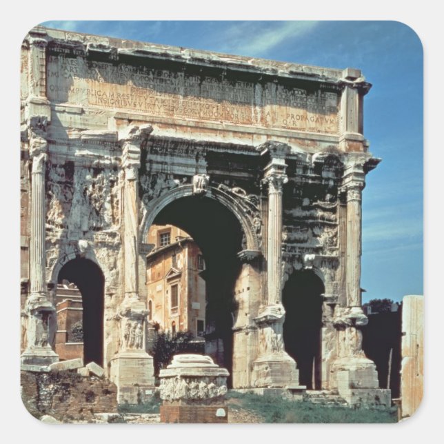 Sticker Carré Triumphal Arch of Septimius Severus, dedicated (Devant)