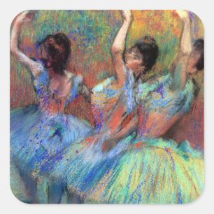 Sticker Carré Trois danseurs de Degas