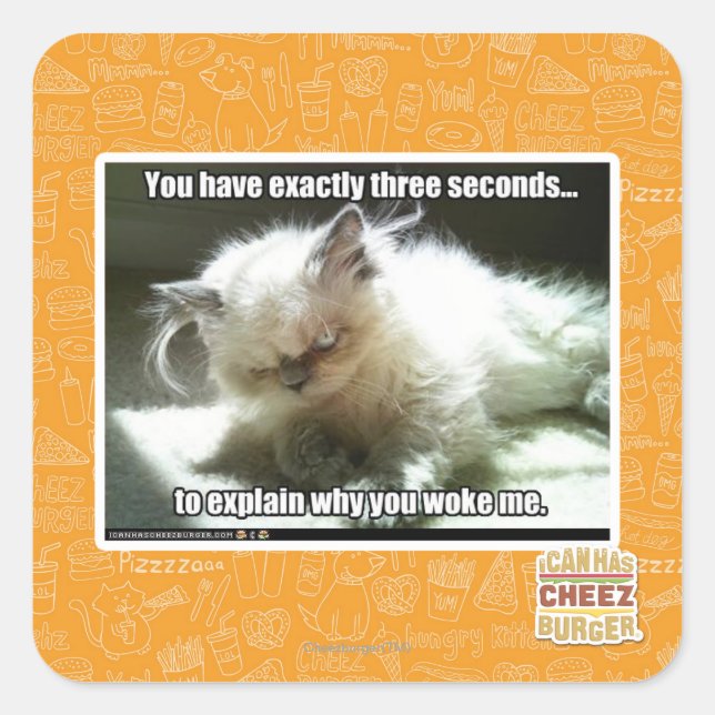 Sticker Carré Trois secondes (Devant)