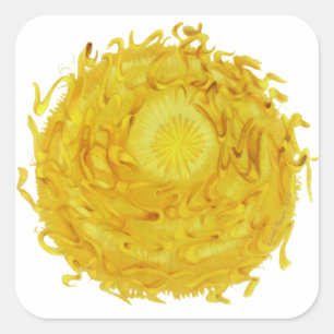 Sticker Carré Troisième art de guérison de Chakra #3