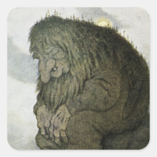 Sticker Carré TROLL au repos