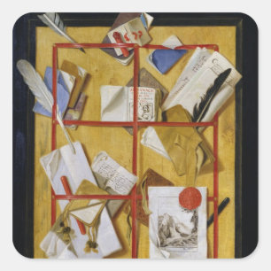 Sticker Carré Trompe l'Oeil