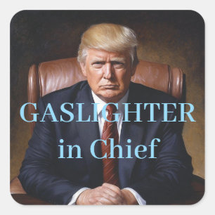 Sticker Carré Trompeur en chef Trump
