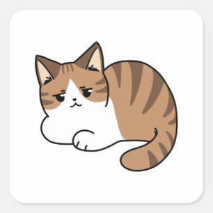 Sticker Carré Trop Cool pour s'occuper, trop paresseux pour boug