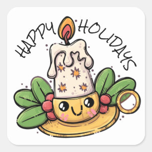 STICKER CARRÉ TROP DE JOYEUX JOURS DE VACANCES