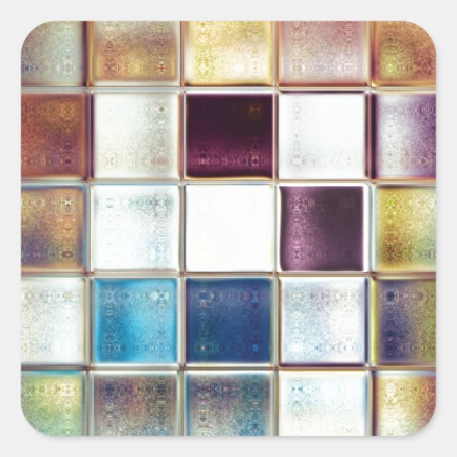 Sticker Carré Tropical Memories Mosaic Tile (Devant)