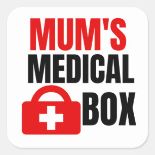 Sticker Carré Trousse médicale mère