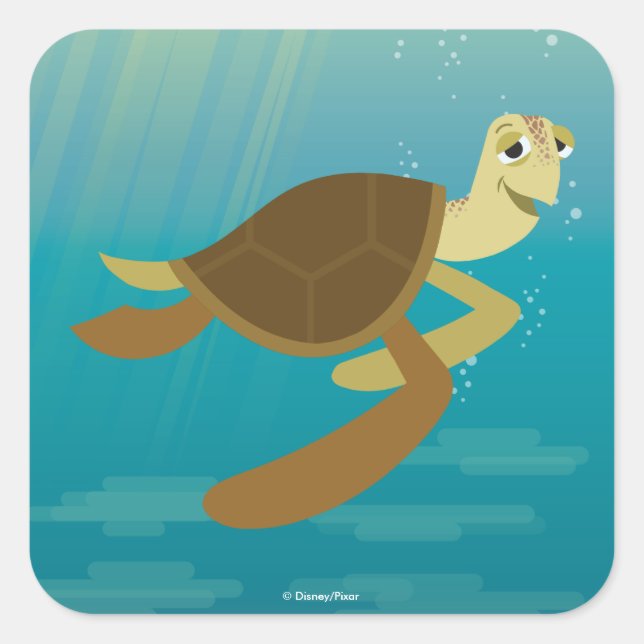Sticker Carré Trouver Dory | Effacer (Devant)