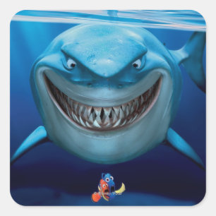 Sticker Carré Trouver Nemo Bruce Grinning