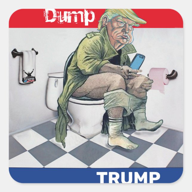 Sticker Carré Trump (Devant)