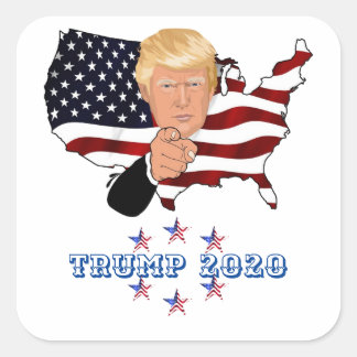 Sticker Carré Trump 2020