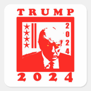 STICKER CARRÉ TRUMP 2024