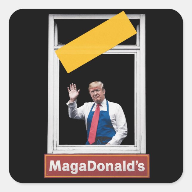 Sticker Carré Trump 2024 de MAGADonald (Devant)