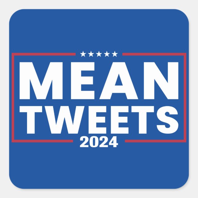 Sticker Carré Trump 2024 Tweet Moyenne des élections (Devant)