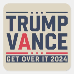 Sticker Carré Trump a gagné l'élection présidentielle 2024 Trump