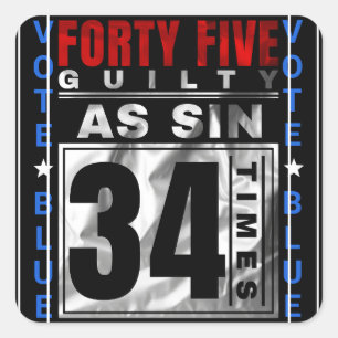 Sticker Carré Trump coupable