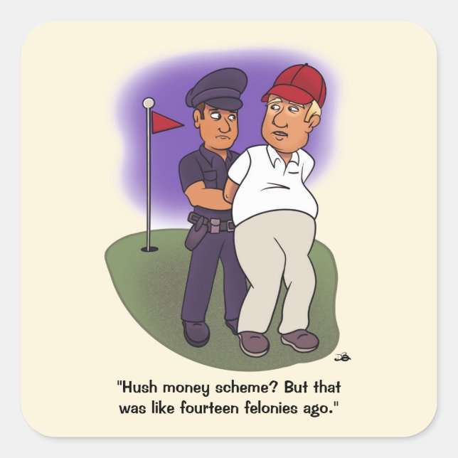 Sticker Carré Trump Felonies (Devant)