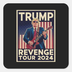 Sticker Carré Trump Revenge Tour 2024 Élections politiques 2024
