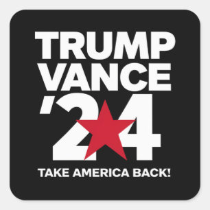 Sticker Carré Trump Vance 2024 Vote Élection Trump 2024