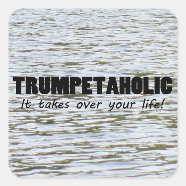 Sticker Carré Trumpetaholic (Devant)