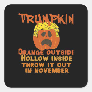 Sticker Carré Trumpkin à l'intérieur de lancer à l'extérieur Nov