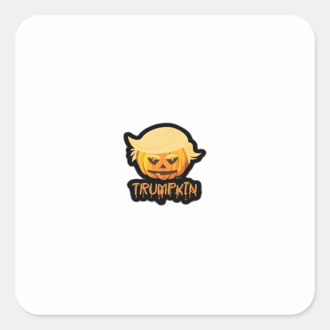 Sticker Carré Trumpkin Classic - Retro Costume Slogan (Devant)