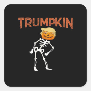 Sticker Carré Trumpkin Halloween Funny Classic