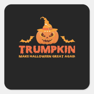 Sticker Carré Trumpkin Make Halloween Great Again