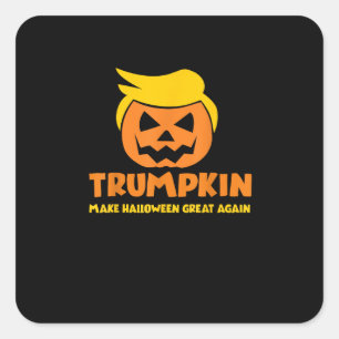 Sticker Carré Trumpkin rend Halloween grand à nouveau Jack-o'-la