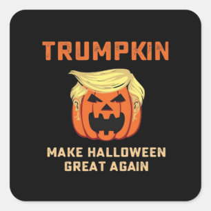 Sticker Carré Trumpkin Rendre Halloween grand à nouveau - Pompe 