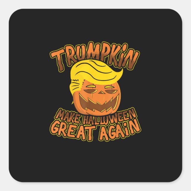Sticker Carré Trumpkin Rendre Halloween grande à nouveau drôle p (Devant)
