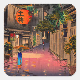 Sticker Carré Tsuchiya Koitsu - Soirée à Ushigome