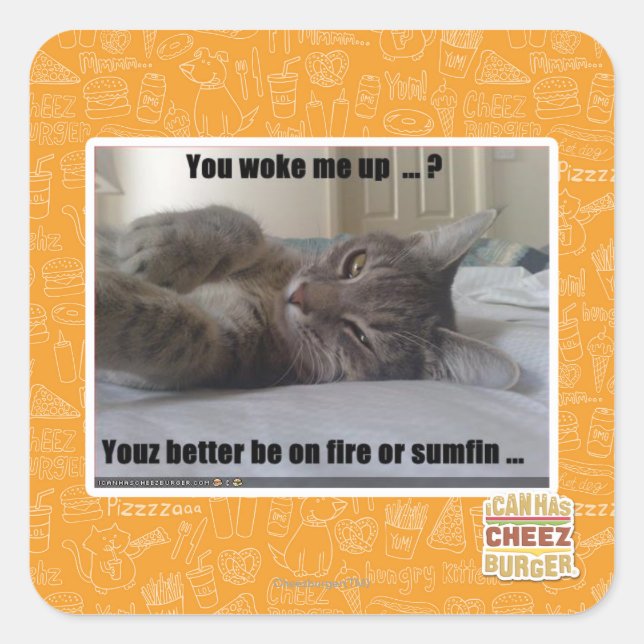 Sticker Carré Tu m'as réveillé (Devant)