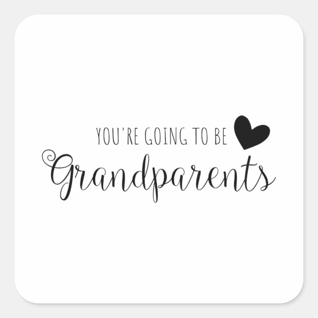 Sticker Carré Tu vas devenir grand-parents (Devant)