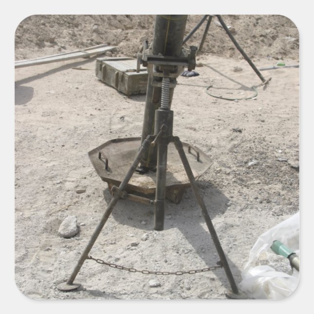 Sticker Carré Tubes en mortier (Devant)