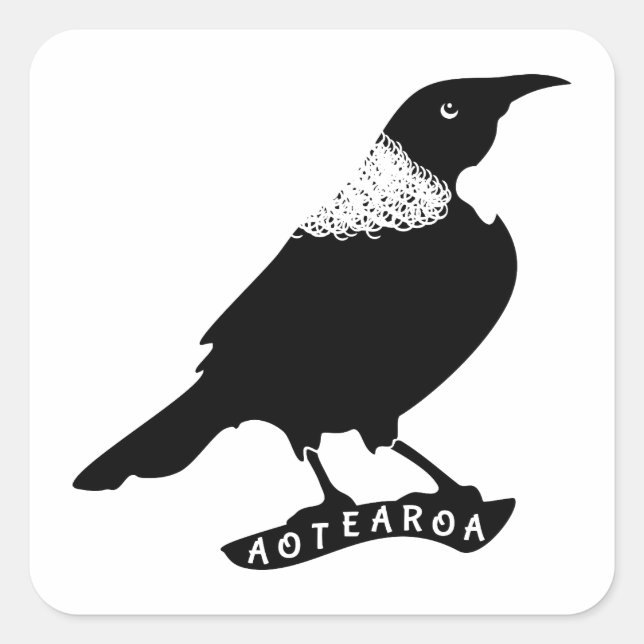 Sticker Carré Tui | Nouvelle-Zélande / Aotearoa (Devant)