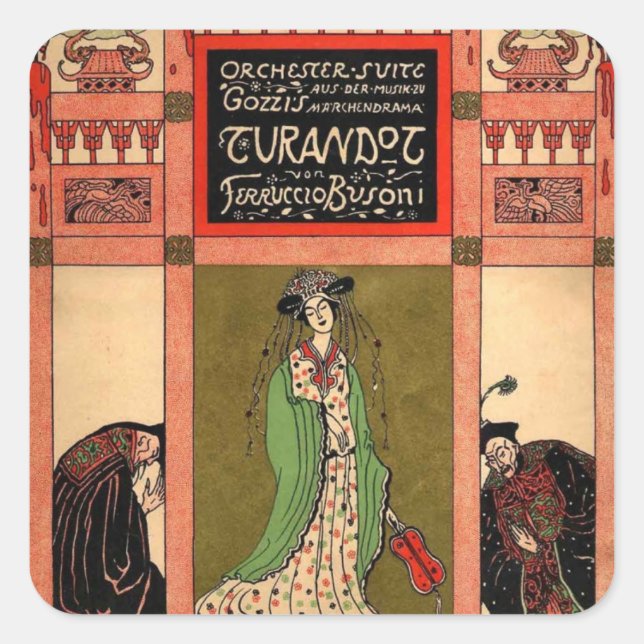 Sticker Carré Turandot, Opéra de Puccini (Devant)