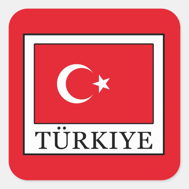 Sticker Carré Türkiye (Devant)