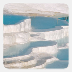 Sticker Carré Turquie, Château de Coton de Pamukkale).