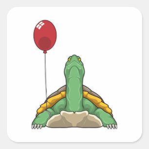 Sticker Carré Turtle Balloon