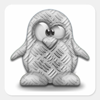 Sticker Carré Tux en acier