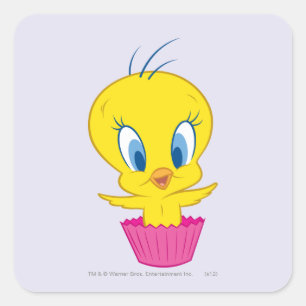 Sticker Carré TWEETY™ Cupcake