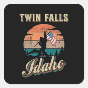 Sticker Carré Twin Falls Idaho