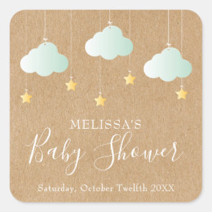 Sticker Carré Twinkle Twinkle Little Star Baby shower / Sprinkle