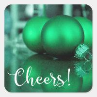 Typographie Cheers Ornements Teintés de Vert Photo