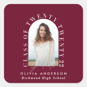 Sticker Carré Typographie géométrique moderne diplôme d'arc p