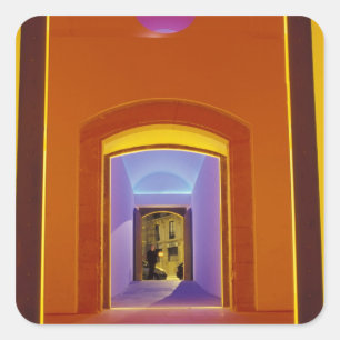 Sticker Carré UE, Espagne, Barcelone. Porte lumineuse près de P