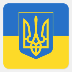 Sticker Carré Ukraine
