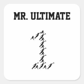 Sticker Carré Ultimate Frisbee Mr/Miss Ultimate